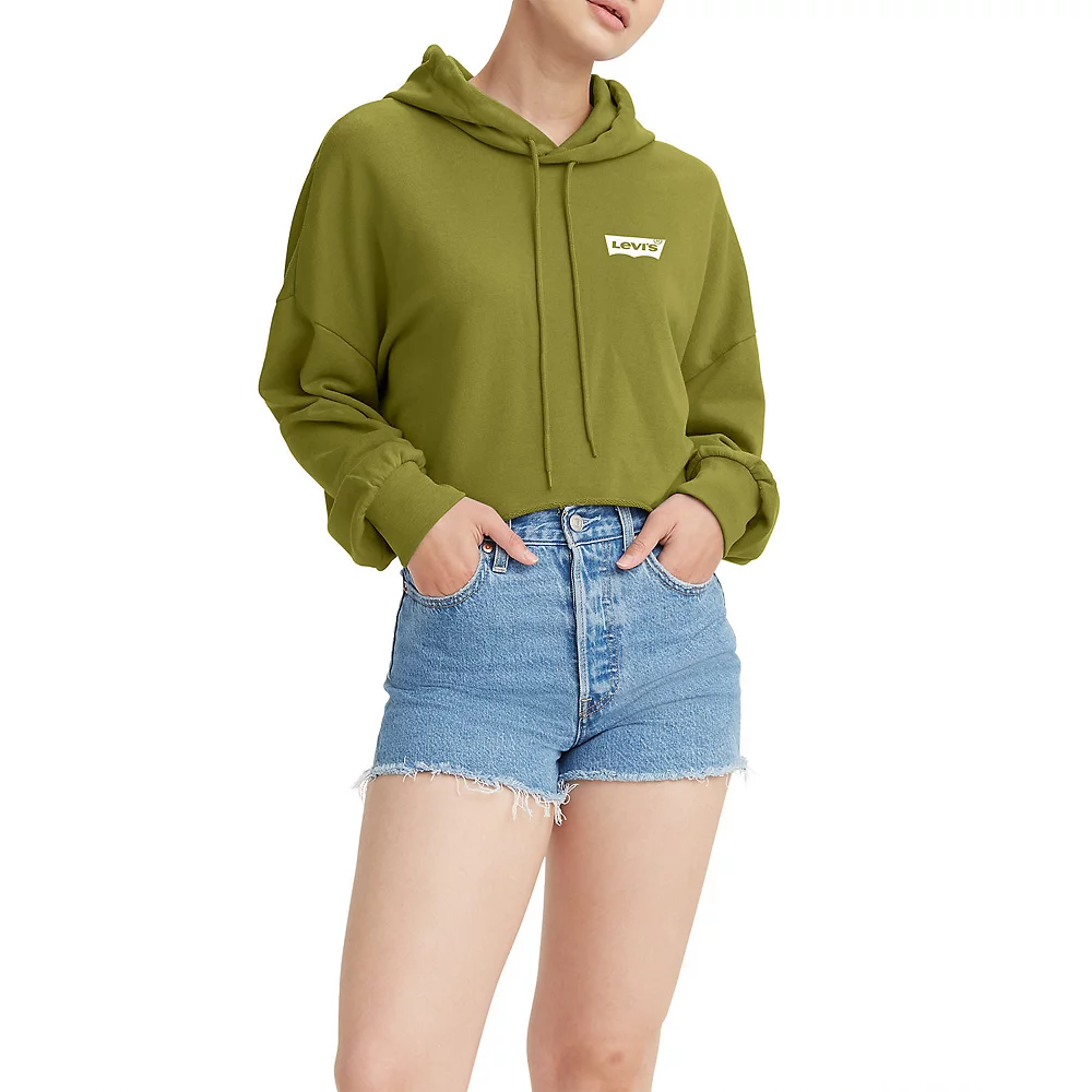 Women's Levi's® Cropped Graphic Hoodie 2 Women's Levi's® Cropped Graphic Hoodie - Image 2