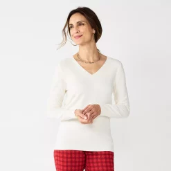 Alternative view of Women's Croft & Barrow® The Extra Soft V-Neck Sweater