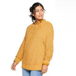 Alternative view of Women's Sonoma Goods For Life® All Over Stitch Crewneck Sweater