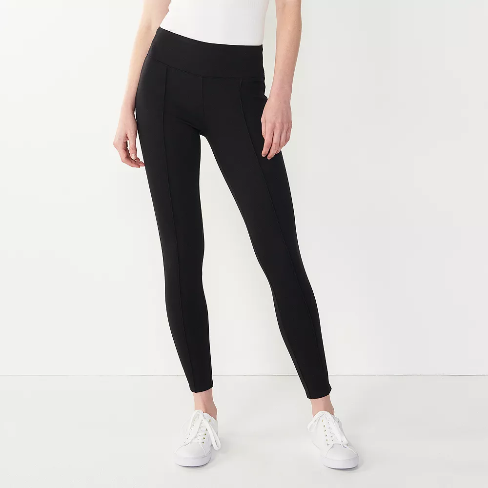 Women's Nine West Seamed Tummy-Control Ponte Leggings 8 Women's Nine West Seamed Tummy-Control Ponte Leggings - Image 8