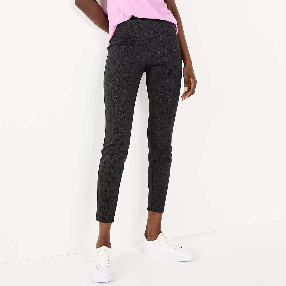 Women's Nine West Seamed Tummy-Control Ponte Leggings 5 Women's Nine West Seamed Tummy-Control Ponte Leggings - Image 5