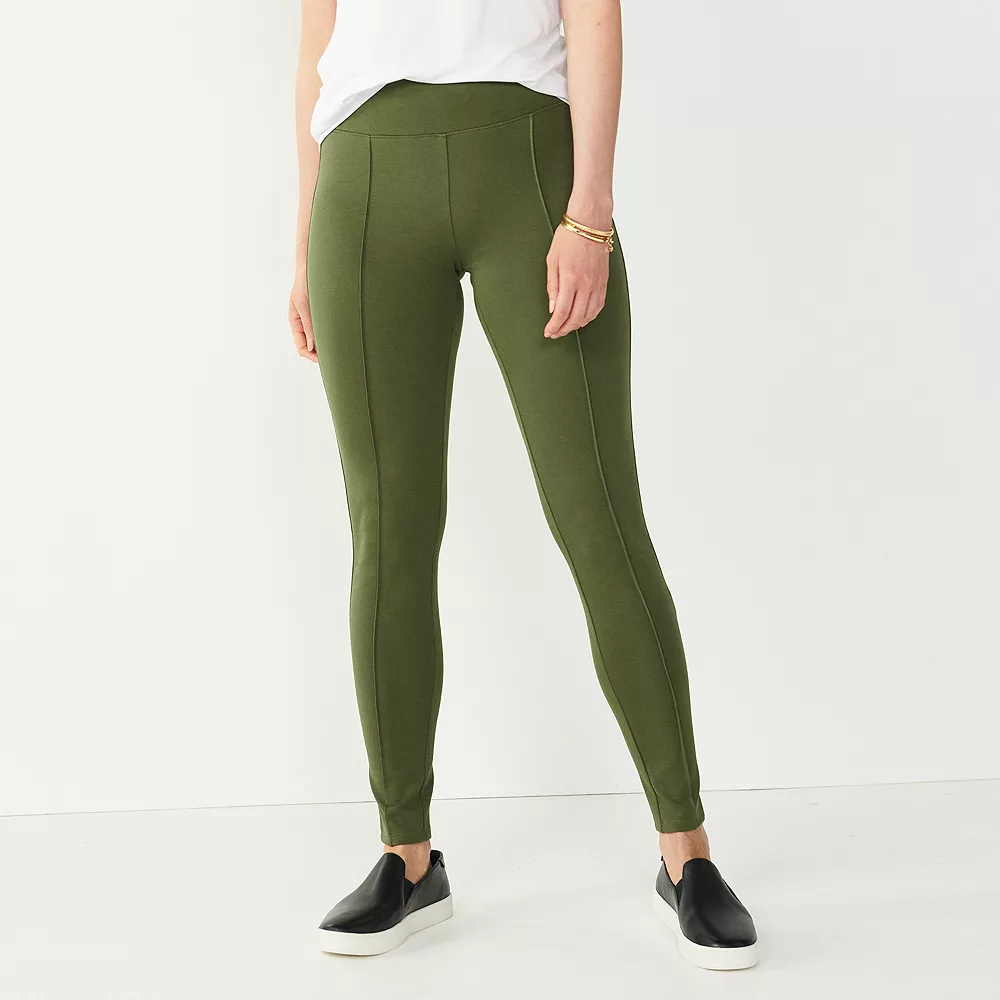 Women's Nine West Seamed Tummy-Control Ponte Leggings 9 Women's Nine West Seamed Tummy-Control Ponte Leggings - Image 9