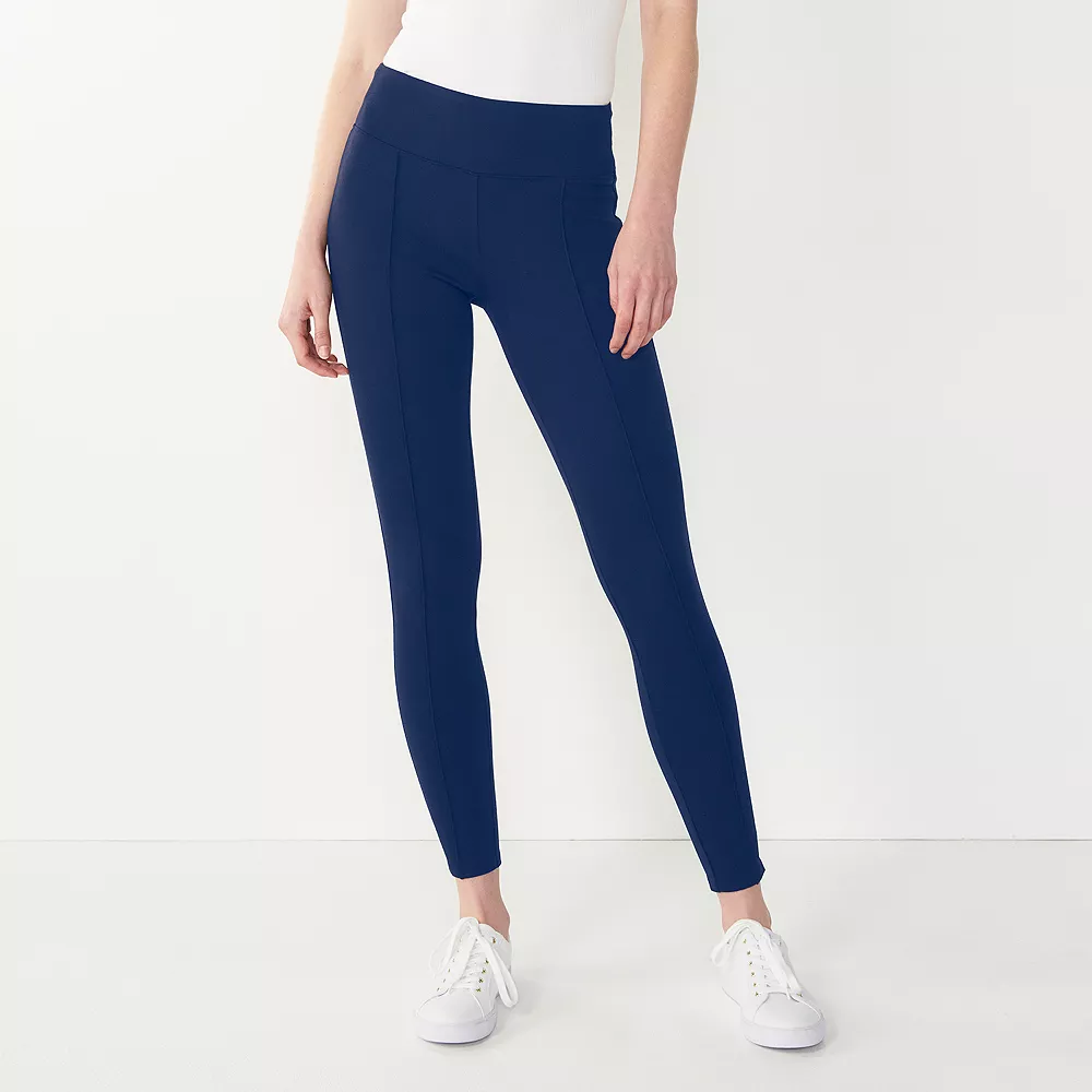 Women's Nine West Seamed Tummy-Control Ponte Leggings 1 Women's Nine West Seamed Tummy-Control Ponte Leggings
