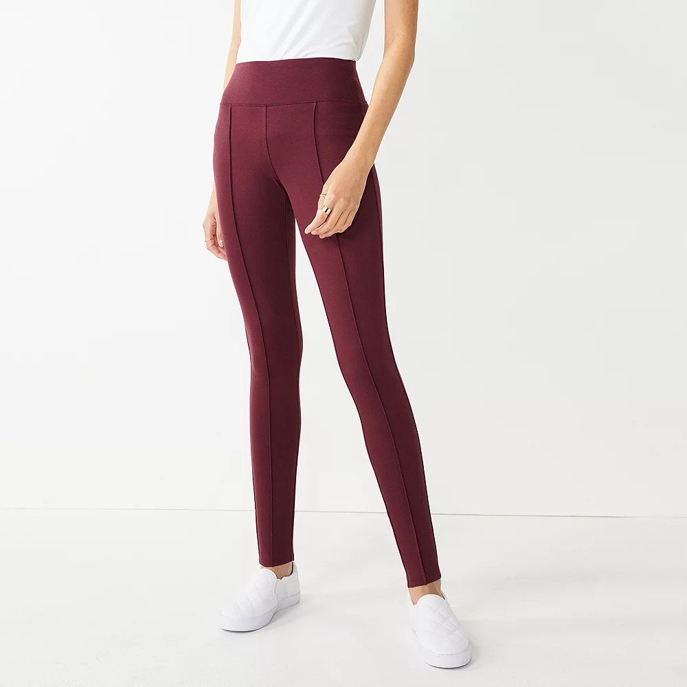 Women's Nine West Seamed Tummy-Control Ponte Leggings 7 Women's Nine West Seamed Tummy-Control Ponte Leggings - Image 7