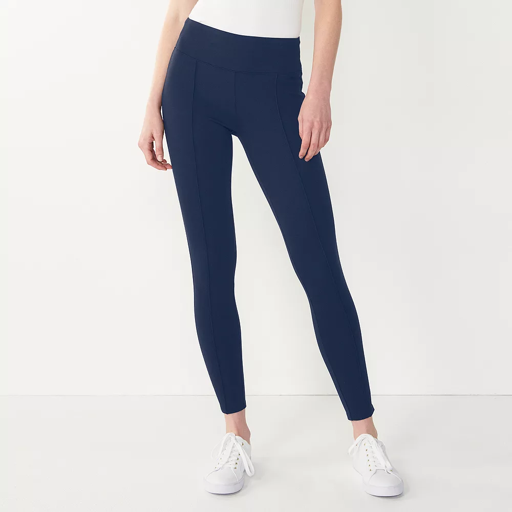 Women's Nine West Seamed Tummy-Control Ponte Leggings 6 Women's Nine West Seamed Tummy-Control Ponte Leggings - Image 6