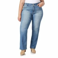 Alternative view of Juniors' Plus Size WallFlower Insta Stretch Luscious Curvy Bling Bootcut Jeans