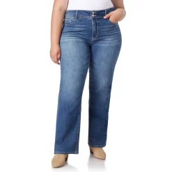 Juniors' Plus Size WallFlower Insta Stretch Luscious Curvy Bling Bootcut Jeans