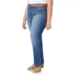 Juniors' Plus Size WallFlower Insta Stretch Legendary Slim Belted Bootcut Jeans 15 Juniors' Plus Size WallFlower Insta Stretch Legendary Slim Belted Bootcut Jeans -Cuddl Duds SHOP 4986516 ALT3