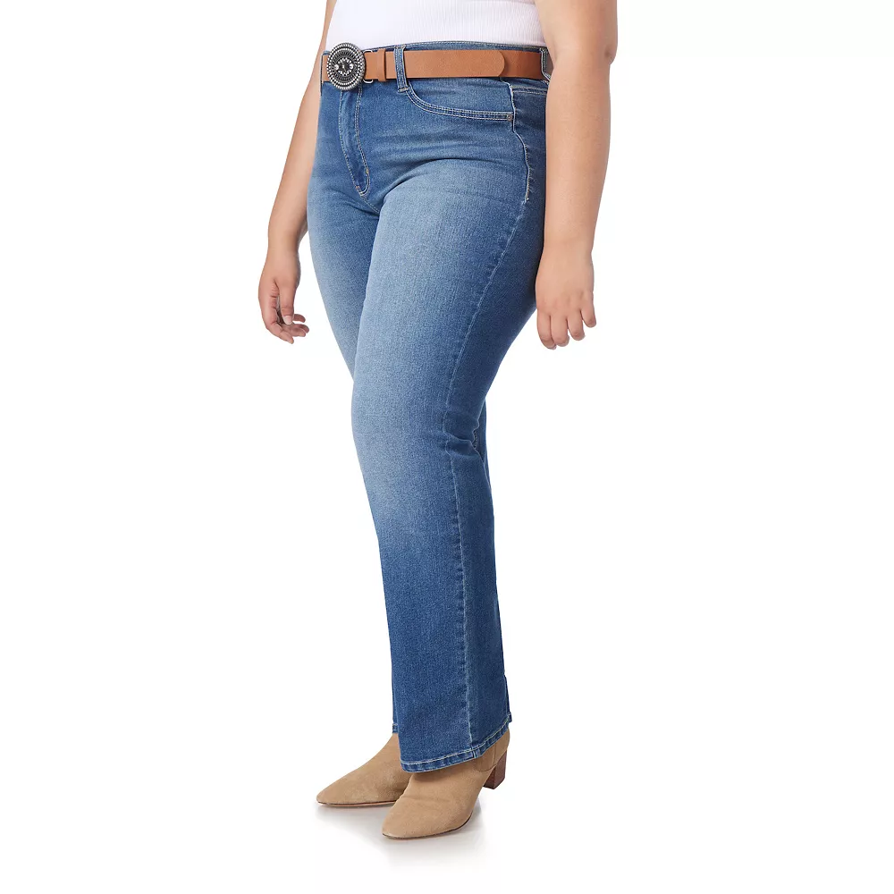 Juniors' Plus Size WallFlower Insta Stretch Legendary Slim Belted Bootcut Jeans 8 Juniors' Plus Size WallFlower Insta Stretch Legendary Slim Belted Bootcut Jeans - Image 8