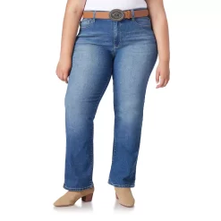 Alternative view of Juniors' Plus Size WallFlower Insta Stretch Legendary Slim Belted Bootcut Jeans