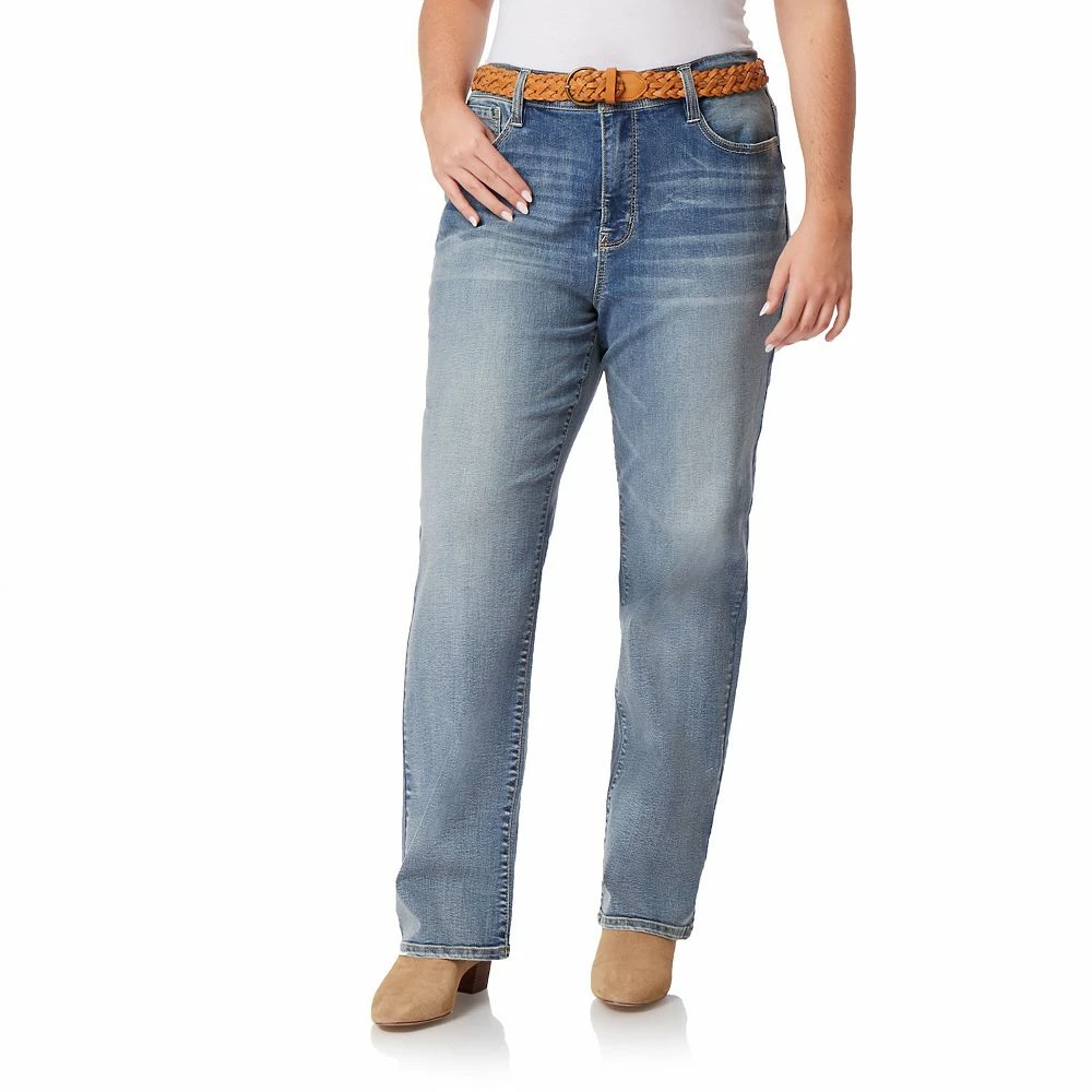 Juniors' Plus Size WallFlower Insta Stretch Legendary Slim Belted Bootcut Jeans 1 Juniors' Plus Size WallFlower Insta Stretch Legendary Slim Belted Bootcut Jeans