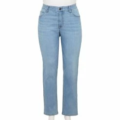 Plus Size Sonoma Goods For Life® Premium Mid-Rise Curvy Straight-Leg Jeans 13 Plus Size Sonoma Goods For Life® Premium Mid-Rise Curvy Straight-Leg Jeans -Cuddl Duds SHOP 4989903 Fauna