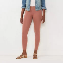 Petite LC Lauren Conrad Midrise Leggings 14 Petite LC Lauren Conrad Midrise Leggings -Cuddl Duds SHOP 4991208 Mauve Attic