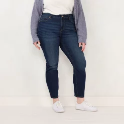 Alternative view of Plus Size LC Lauren Conrad Mid-Rise Skinny Jeans