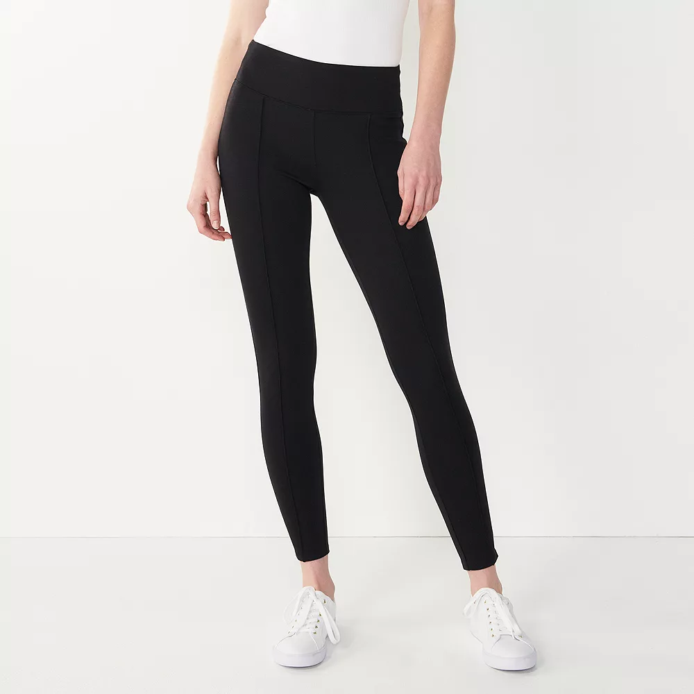 Petite Nine West Seamed Tummy Control Ponte Leggings 5 Petite Nine West Seamed Tummy Control Ponte Leggings - Image 5