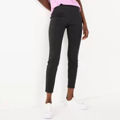 Petite Nine West Seamed Tummy Control Ponte Leggings 16 Petite Nine West Seamed Tummy Control Ponte Leggings -Cuddl Duds SHOP 5032426 Brown Black Houndtooth