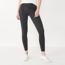 Petite Nine West Seamed Tummy Control Ponte Leggings 13 Petite Nine West Seamed Tummy Control Ponte Leggings -Cuddl Duds SHOP 5032426 Gray Menswear