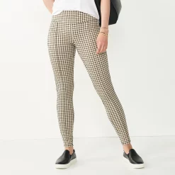 Petite Nine West Seamed Tummy Control Ponte Leggings