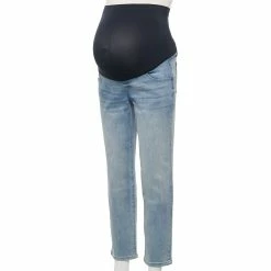 Maternity Sonoma Goods For Life® Over-The-Belly Cropped Straight-Leg Jeans 10 Maternity Sonoma Goods For Life® Over-The-Belly Cropped Straight-Leg Jeans -Cuddl Duds SHOP 5035940 Light Wash