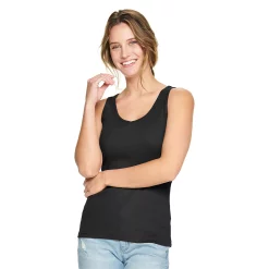 Women's Sonoma Goods For Life® Everyday Ribbed Tank -Cuddl Duds SHOP 5046234 Black