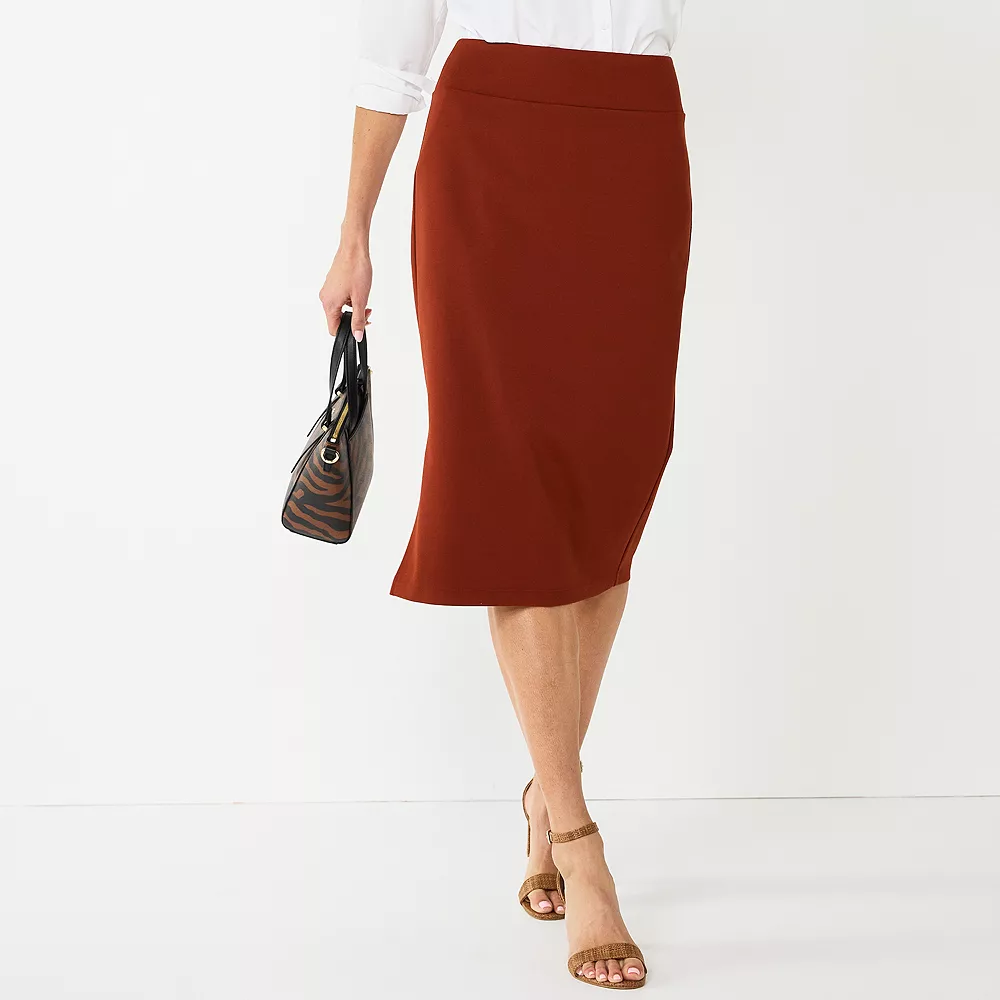 Women's Nine West Pull-On Ponte Pencil Skirt 3 Women's Nine West Pull-On Ponte Pencil Skirt - Image 3