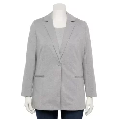 Alternative view of Plus Size Nine West Relaxed Knit Blazer