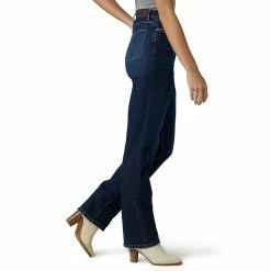 Women's Wrangler High Rise Straight-Leg Jeans -Cuddl Duds SHOP 5142923 ALT2