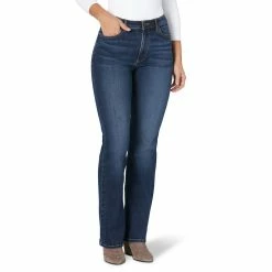 Women's Wrangler High Rise Straight-Leg Jeans -Cuddl Duds SHOP 5142923 Stockton