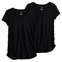 Maternity Sonoma Goods For Life® 2-pack Essential Short Sleeve Tee 6 Maternity Sonoma Goods For Life® 2-pack Essential Short Sleeve Tee -Cuddl Duds SHOP 5145387 Black Black