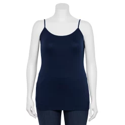 Plus Size Sonoma Goods For Life® Spaghetti Strap Cami -Cuddl Duds SHOP 5158435 Navy