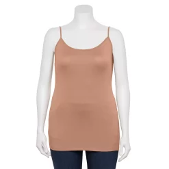 Plus Size Sonoma Goods For Life® Spaghetti Strap Cami -Cuddl Duds SHOP 5158435 Tanery Peach