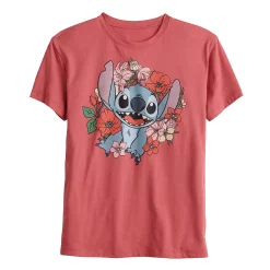Disney's Lilo & Stitch Juniors' Floral Stitch Graphic Tee -Cuddl Duds SHOP 5161822 ALT5