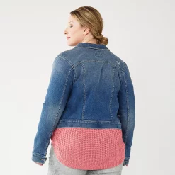 Juniors' Plus Size SO® Denim Jacket 5 Juniors' Plus Size SO® Denim Jacket -Cuddl Duds SHOP 5172578 ALT