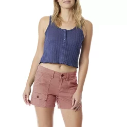 Juniors' Unionbay Clementine Stretch Twill Utility Shorts -Cuddl Duds SHOP 5180187 ALT3