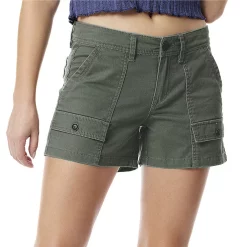 Juniors' Unionbay Clementine Stretch Twill Utility Shorts -Cuddl Duds SHOP 5180187 Fatigue