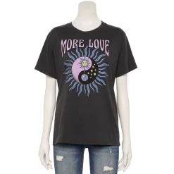 Juniors' "More Love" Peace Sign Graphic Tee