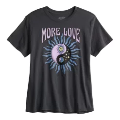 Juniors' "More Love" Peace Sign Graphic Tee -Cuddl Duds SHOP 5180306 ALT5