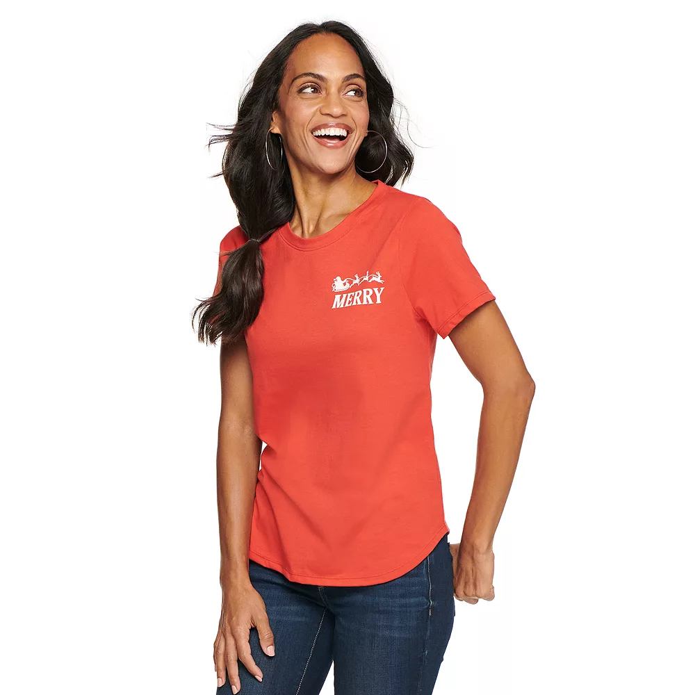 Women's Sonoma Goods For Life® Short Sleeve Holiday Graphic Tee 5 Women's Sonoma Goods For Life® Short Sleeve Holiday Graphic Tee - Image 5
