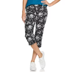 Petite Croft & Barrow® Effortless Stretch Capri Pants 11 Petite Croft & Barrow® Effortless Stretch Capri Pants -Cuddl Duds SHOP 5188907 Black Floral