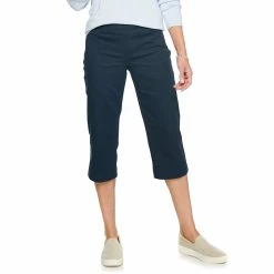 Petite Croft & Barrow® Effortless Stretch Capri Pants 15 Petite Croft & Barrow® Effortless Stretch Capri Pants -Cuddl Duds SHOP 5188907 Navy