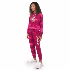 Juniors' Hurley Cropped Boyfriend Hoodie -Cuddl Duds SHOP 5190331 ALT6