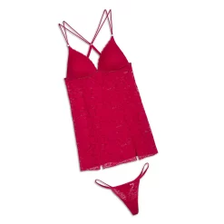 Women's Lilac+London Lace Chemise & Panty Lingerie Set -Cuddl Duds SHOP 5190542 ALT5