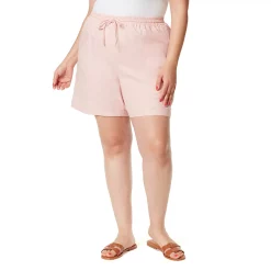 Alternative view of Plus Size Gloria Vanderbilt Jenna Linen Bermuda Shorts