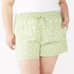 Alternative view of Juniors' Plus Size SO® Smocked Shorts