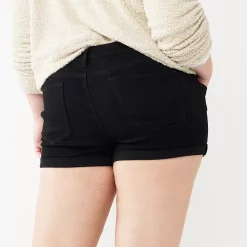 Juniors' Plus Size SO® Low-Rise Shortie Shorts 9 Juniors' Plus Size SO® Low-Rise Shortie Shorts -Cuddl Duds SHOP 5204501 ALT