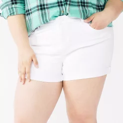 Alternative view of Juniors' Plus Size SO® High Rise Midi Shorts