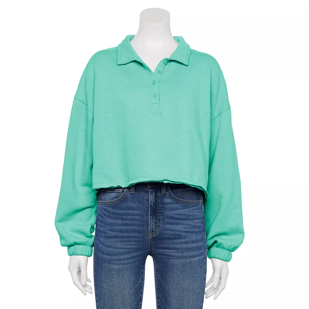 Juniors' SO® Long Sleeve Fleece Polo 6 Juniors' SO® Long Sleeve Fleece Polo - Image 6