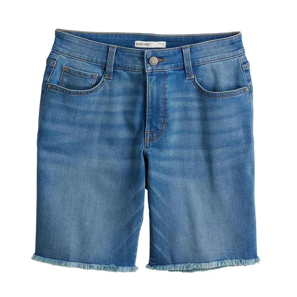 Petite Nine West Slimming Bermuda Jean Shorts 6 Petite Nine West Slimming Bermuda Jean Shorts - Image 6