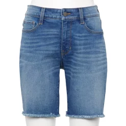 Alternative view of Petite Nine West Slimming Bermuda Jean Shorts