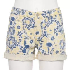 Women's Sonoma Goods For Life® High-Waist 5" Jean Shorts 21 Women's Sonoma Goods For Life® High-Waist 5" Jean Shorts -Cuddl Duds SHOP 5218635 Blue Floral